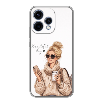 Силиконовый чехол на OPPO Reno15 с принтом женский Силиконовый чехол на OPPO Reno15 с принтом женский