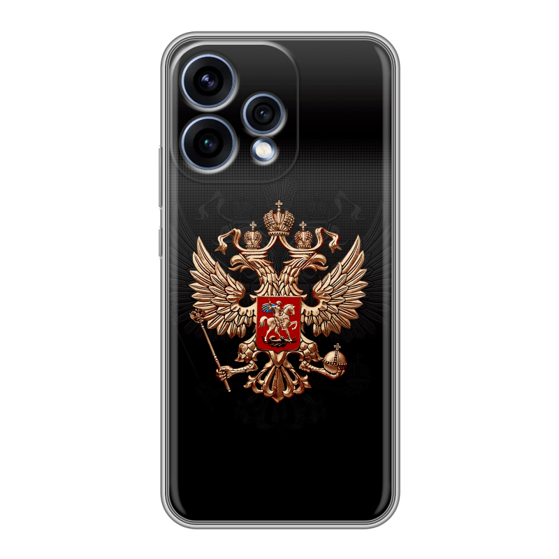 Силиконовый чехол на OPPO Reno15 с принтом Герб России Силиконовый чехол на OPPO Reno15 с принтом Герб России