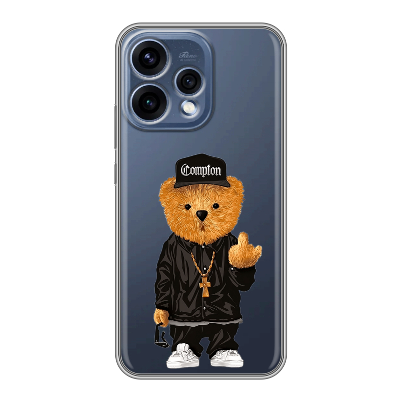 Силиконовый чехол на OPPO Reno15 с принтом Мишка Силиконовый чехол на OPPO Reno15 с принтом Мишка