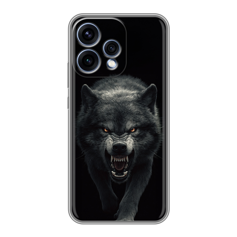Силиконовый чехол на OPPO Reno15 с принтом Волк Силиконовый чехол на OPPO Reno15 с принтом Волк