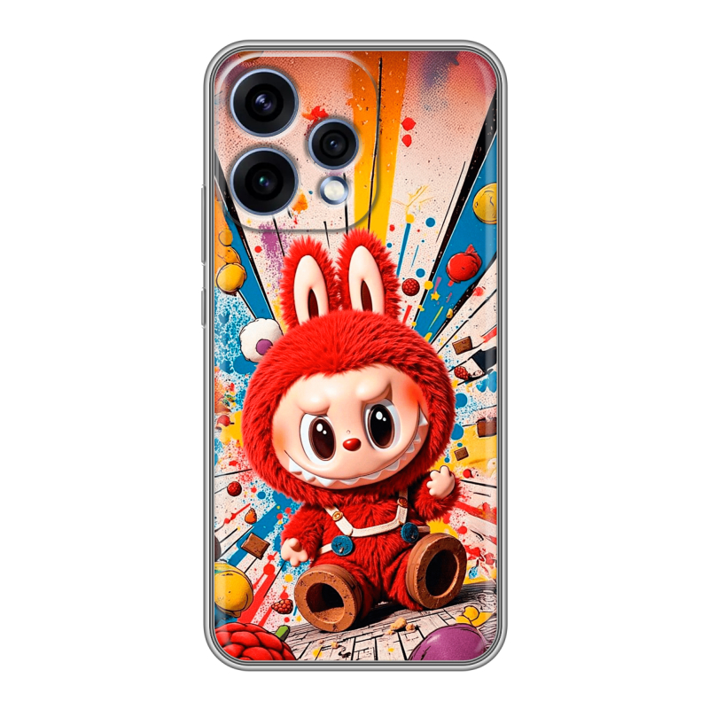 Силиконовый чехол на OPPO Reno15 с принтом Labubu Лабубу Силиконовый чехол на OPPO Reno15 с принтом Labubu Лабубу