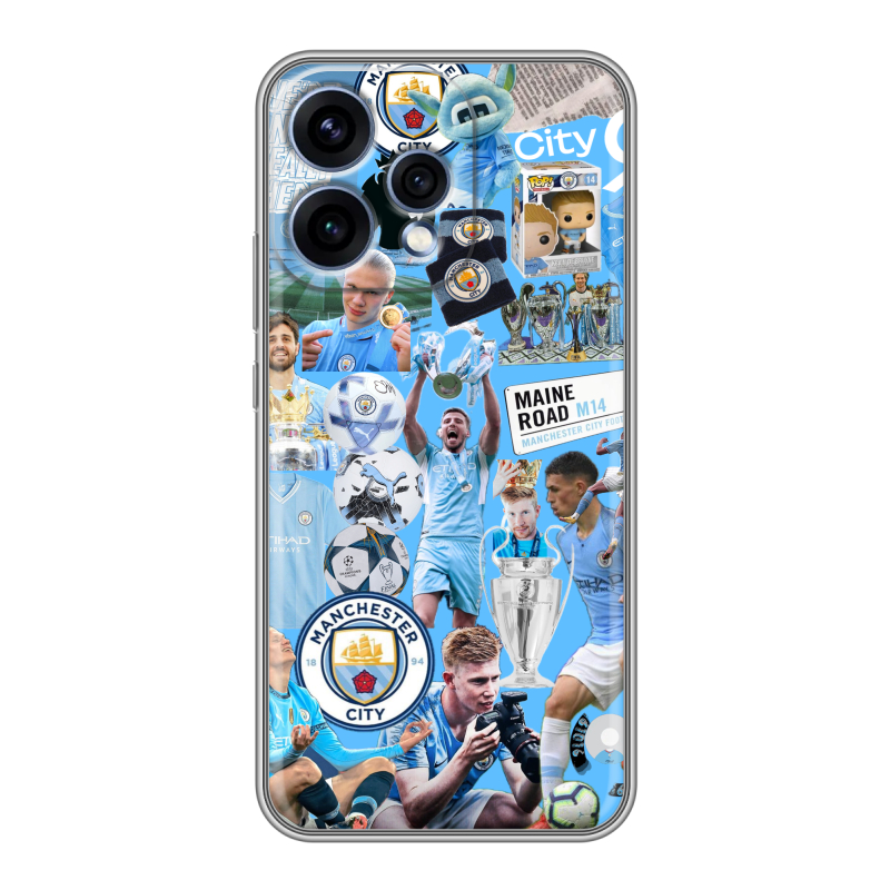 Силиконовый чехол на OPPO Reno15 с принтом Man City Манчестер Сити Силиконовый чехол на OPPO Reno15 с принтом Man City Манчестер Сити
