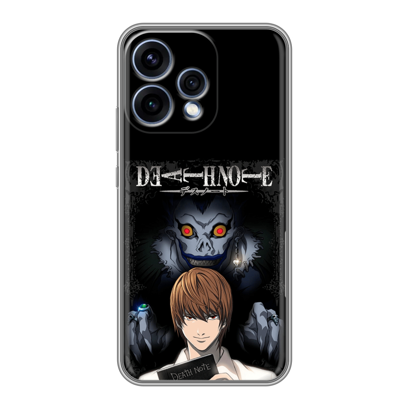 Силиконовый чехол на OPPO Reno15 с принтом Death note Тетрадь смерти Силиконовый чехол на OPPO Reno15 с принтом Death note Тетрадь смерти