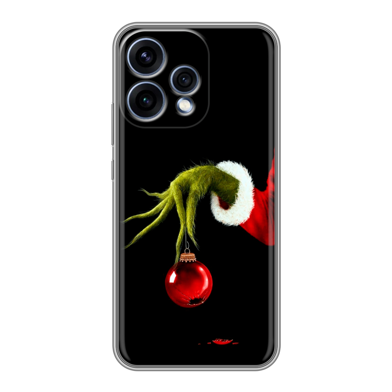 Силиконовый чехол на OPPO Reno15 с принтом Новый год Гринч Силиконовый чехол на OPPO Reno15 с принтом Новый год Гринч