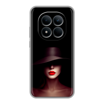 Силиконовый чехол на Redmi Note 15 5G с принтом Девушка в шляпе Силиконовый чехол на Redmi Note 15 5G с принтом Девушка в шляпе