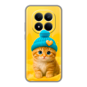 Силиконовый чехол на Redmi Note 15 5G с принтом Котенок в шапке
