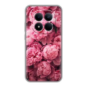 Силиконовый чехол на Redmi Note 15 5G с принтом цветы пионы
