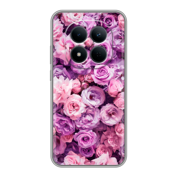 Силиконовый чехол на Redmi Note 15 5G с принтом лавандовые розы