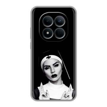 Силиконовый чехол на Redmi Note 15 5G с принтом монашка