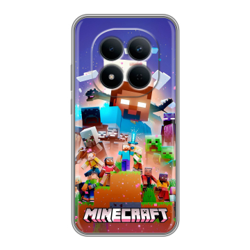 Силиконовый чехол на Redmi Note 15 5G с принтом Майнкрафт Minecraft Силиконовый чехол на Redmi Note 15 5G с принтом Майнкрафт Minecraft