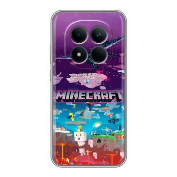 Силиконовый чехол на Redmi Note 15 5G с принтом Майнкрафт Minecraft Силиконовый чехол на Redmi Note 15 5G с принтом Майнкрафт Minecraft