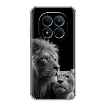 Силиконовый чехол на Redmi Note 15 5G с принтом Лев кошки Силиконовый чехол на Redmi Note 15 5G с принтом Лев кошки