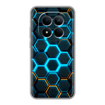 Силиконовый чехол на Redmi Note 15 5G с принтом Неоновые соты Силиконовый чехол на Redmi Note 15 5G с принтом Неоновые соты