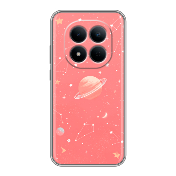 Силиконовый чехол на Redmi Note 15 5G с принтом Розовый космос Силиконовый чехол на Redmi Note 15 5G с принтом Розовый космос