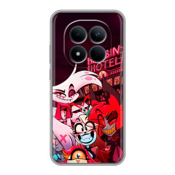 Силиконовый чехол на Redmi Note 15 5G с принтом Hazbin Hotel Отель Хазбин