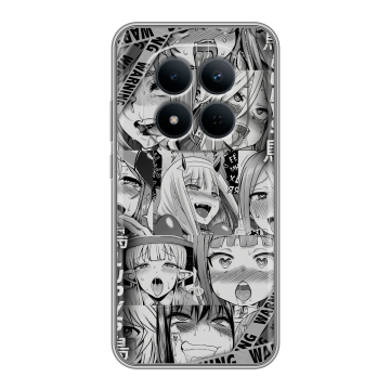 Силиконовый чехол на Redmi Note 15 5G с принтом Ahegao Ахегао Аниме
