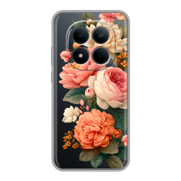 Силиконовый чехол на Redmi Note 15 5G с принтом цветы