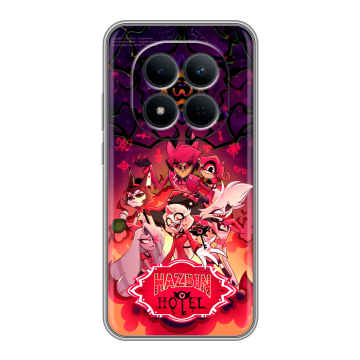 Силиконовый чехол на Redmi Note 15 5G с принтом Hazbin Hotel Отель Хазбин