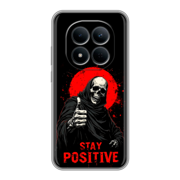 Силиконовый чехол на Redmi Note 15 5G с принтом смешной скелет