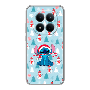 Силиконовый чехол на Redmi Note 15 5G с принтом Стич Новый год Силиконовый чехол на Redmi Note 15 5G с принтом Стич Новый год