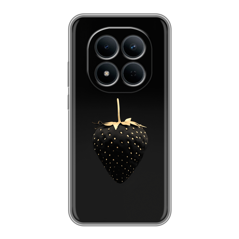 Силиконовый чехол на Redmi Note 15 5G с принтом Черная клубника Силиконовый чехол на Redmi Note 15 5G с принтом Черная клубника