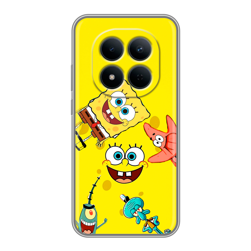 Силиконовый чехол на Redmi Note 15 5G с принтом Спанч боб Спанчбоб Силиконовый чехол на Redmi Note 15 5G с принтом Спанч боб Спанчбоб