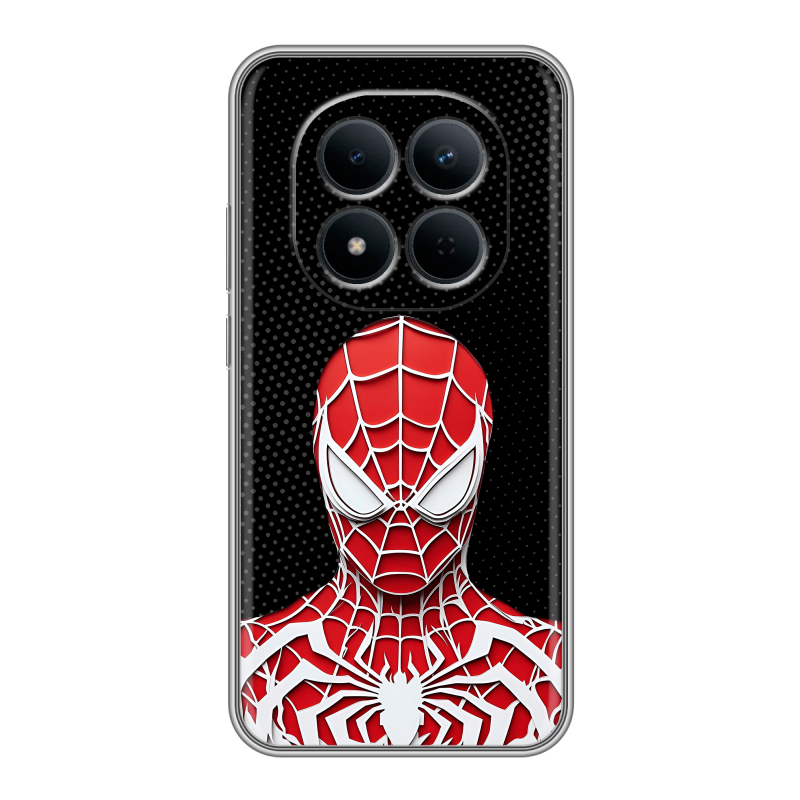Силиконовый чехол на Redmi Note 15 5G с принтом человек паук spiderman Силиконовый чехол на Redmi Note 15 5G с принтом человек паук spiderman