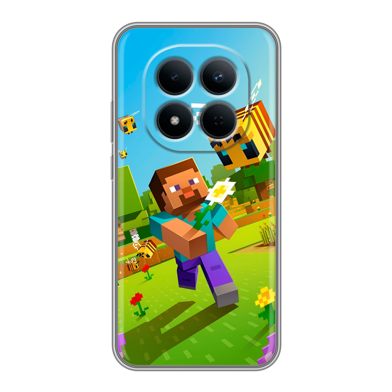 Силиконовый чехол на Redmi Note 15 5G с принтом Майнкрафт Minecraft Силиконовый чехол на Redmi Note 15 5G с принтом Майнкрафт Minecraft