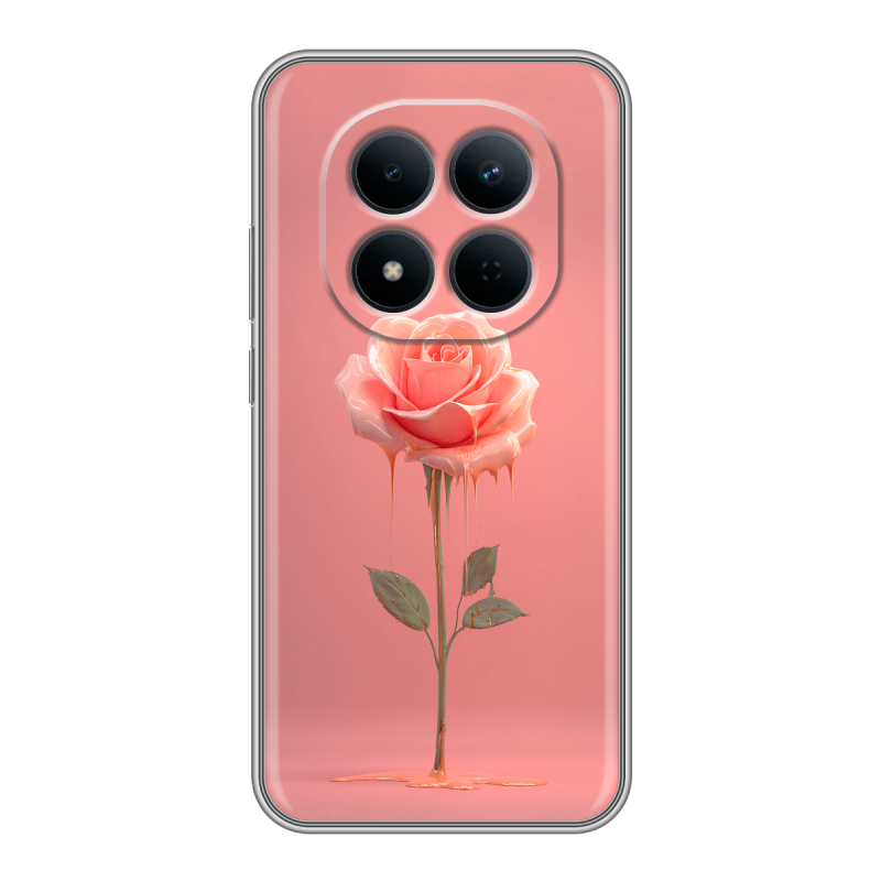Силиконовый чехол на Redmi Note 15 5G с принтом Розовая роза Силиконовый чехол на Redmi Note 15 5G с принтом Розовая роза