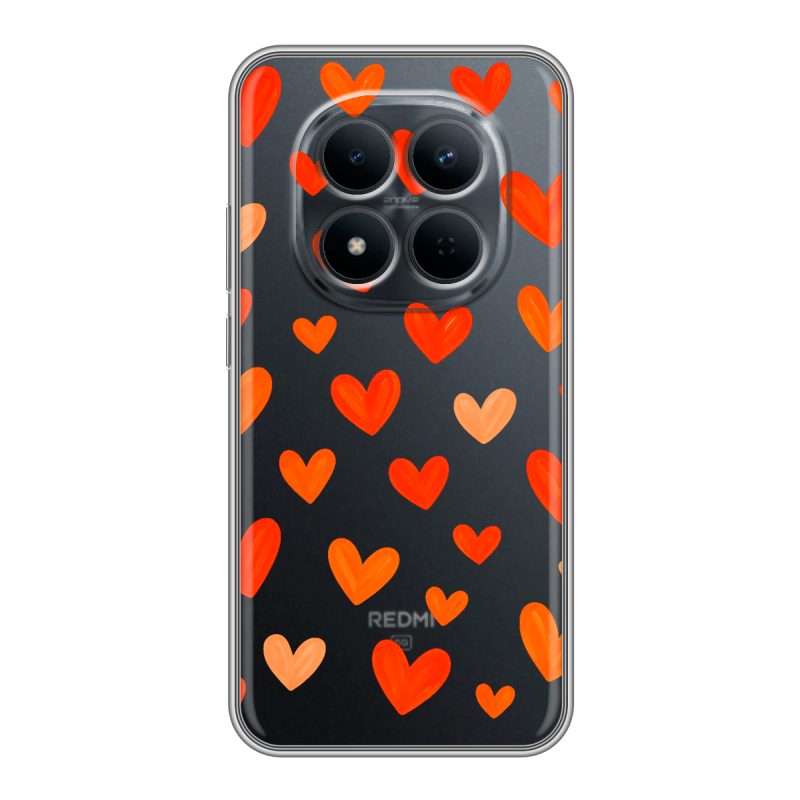 Силиконовый чехол на Redmi Note 15 5G с принтом Сердечки Силиконовый чехол на Redmi Note 15 5G с принтом Сердечки
