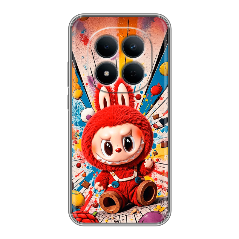 Силиконовый чехол на Redmi Note 15 5G с принтом Labubu Лабубу Силиконовый чехол на Redmi Note 15 5G с принтом Labubu Лабубу
