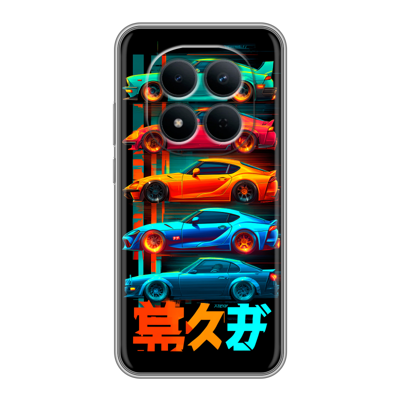 Силиконовый чехол на Redmi Note 15 5G с принтом машины тачки Силиконовый чехол на Redmi Note 15 5G с принтом машины тачки