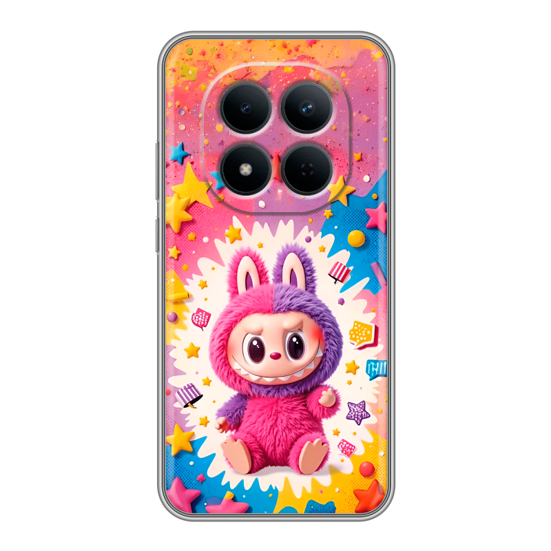 Силиконовый чехол на Redmi Note 15 5G с принтом Labubu Лабубу Силиконовый чехол на Redmi Note 15 5G с принтом Labubu Лабубу