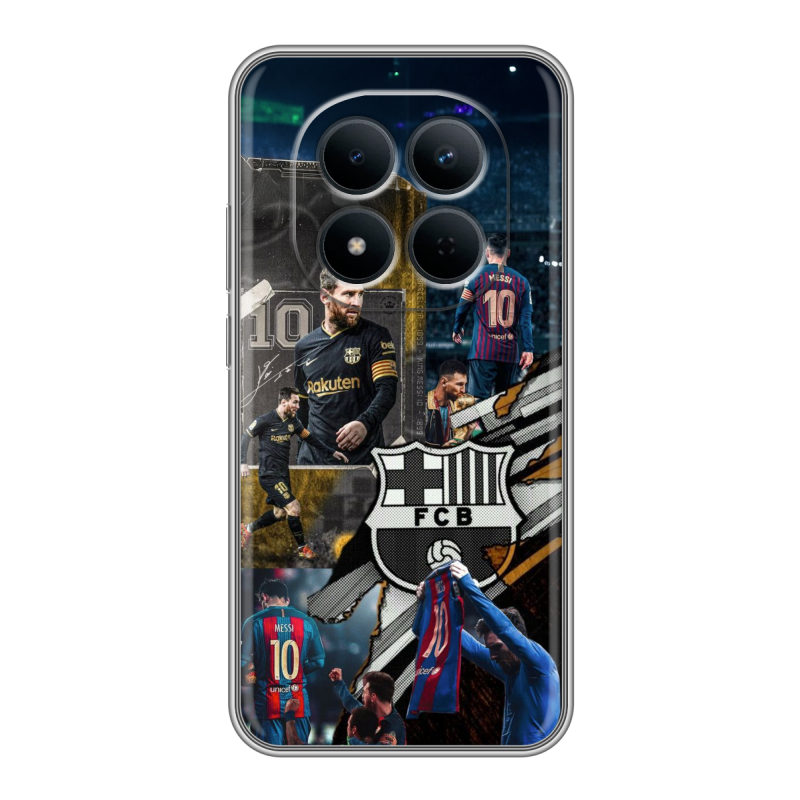 Силиконовый чехол на Redmi Note 15 5G с принтом Messi Barcelona Силиконовый чехол на Redmi Note 15 5G с принтом Messi Barcelona