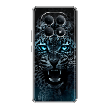 Силиконовый чехол на Redmi Note 15 4G с принтом Темный леопард Силиконовый чехол на Redmi Note 15 4G с принтом Темный леопард