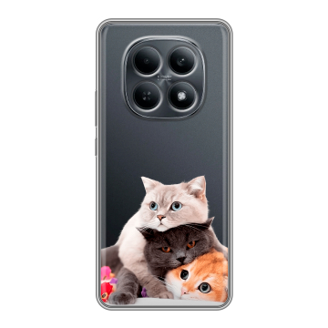 Силиконовый чехол на Redmi Note 15 4G с принтом Кошки Силиконовый чехол на Redmi Note 15 4G с принтом Кошки