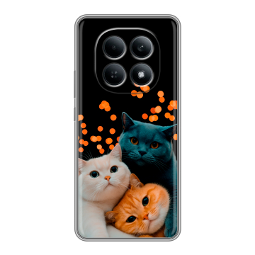 Силиконовый чехол на Redmi Note 15 4G с принтом Кошки Силиконовый чехол на Redmi Note 15 4G с принтом Кошки