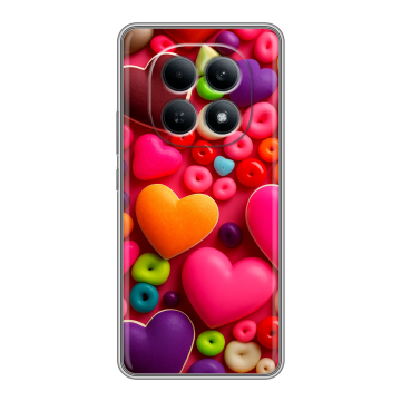 Силиконовый чехол на Redmi Note 15 4G с принтом Сердечки Силиконовый чехол на Redmi Note 15 4G с принтом Сердечки