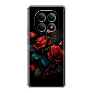 Силиконовый чехол на Redmi Note 15 4G с принтом Розы красные