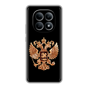 Силиконовый чехол на Redmi Note 15 4G с принтом Герб России золотой Силиконовый чехол на Redmi Note 15 4G с принтом Герб России золотой