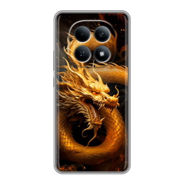 Силиконовый чехол на Redmi Note 15 4G с принтом Золотой дракон Силиконовый чехол на Redmi Note 15 4G с принтом Золотой дракон