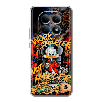 Силиконовый чехол на Redmi Note 15 4G с принтом Дональд Дак Деньги