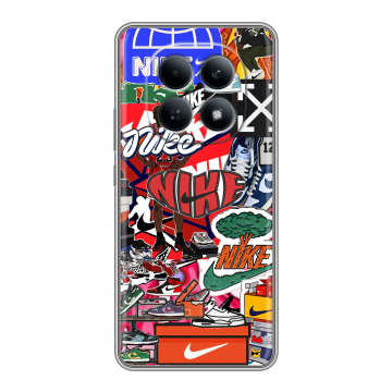 Силиконовый чехол на Redmi Note 15 4G с принтом Найк Nike яркий Силиконовый чехол на Redmi Note 15 4G с принтом Найк Nike яркий