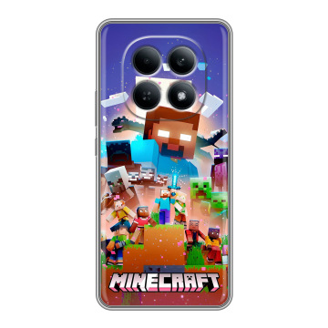 Силиконовый чехол на Redmi Note 15 4G с принтом Майнкрафт Minecraft Силиконовый чехол на Redmi Note 15 4G с принтом Майнкрафт Minecraft