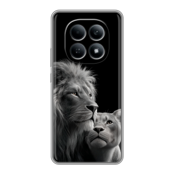 Силиконовый чехол на Redmi Note 15 4G с принтом Лев кошки