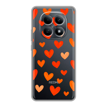 Силиконовый чехол на Redmi Note 15 4G с принтом Сердечки