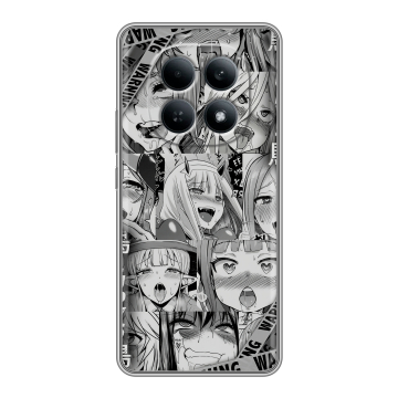 Силиконовый чехол на Redmi Note 15 4G с принтом Ahegao Ахегао Аниме