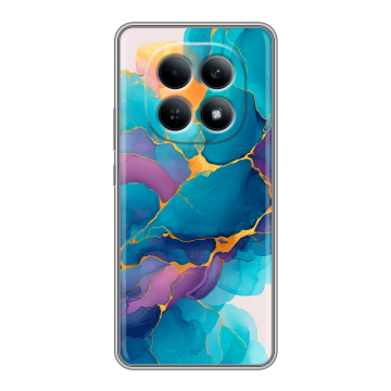 Силиконовый чехол на Redmi Note 15 4G с принтом Мрамор блестки