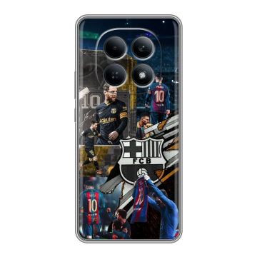 Силиконовый чехол на Redmi Note 15 4G с принтом Messi Barcelona