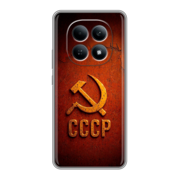 Силиконовый чехол на Redmi Note 15 4G с принтом Флаг Герб СССР Силиконовый чехол на Redmi Note 15 4G с принтом Флаг Герб СССР